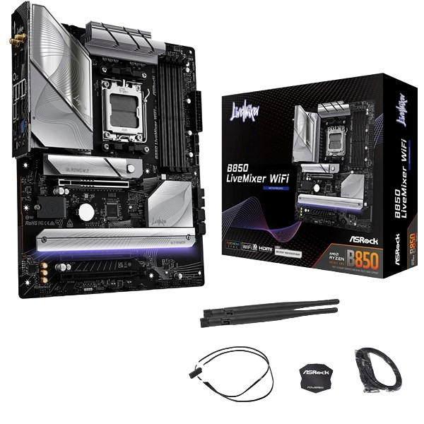 ASRock B850 LiveMixer WiFi AMD Socket AM5 Motherboard - 90-MXBQU0